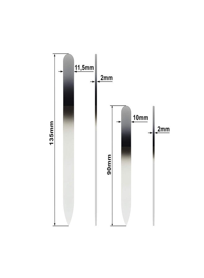 Mont Bleu Set of 2 Color Glass Nail Files - Handmade - Genuine Czech Tempered Glass - Crystal Nail File Manicure Nail Care - Beauty Nail File - Image 4